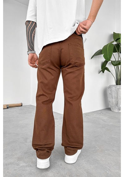 Kahverengi Basic Premium Baggy Pantolon Kahverengi