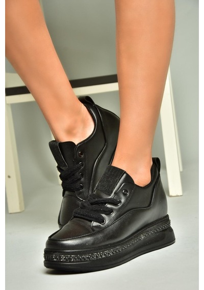 Fox Shoes S602008704 Siyah Kalın Tabanlı Spor Ayakkabı Sneakers Siyah-kumaş Çok Renkli Fox Shoes S602008704 Siyah Kalın Tabanlı Spor Ayakkabı Sneakers Siyah-kumaş Çok Renkli