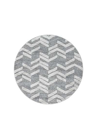 Yuvarlak Modern İskandinav Yumuşak Bukle Kabartmalı 3d Dalgalı Motif Halı Gri Oturmaodası Salon Halı