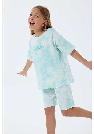 Rolypoly Kız Çocuk Mavi Bermuda Takım 5274-49696 Yeşil
