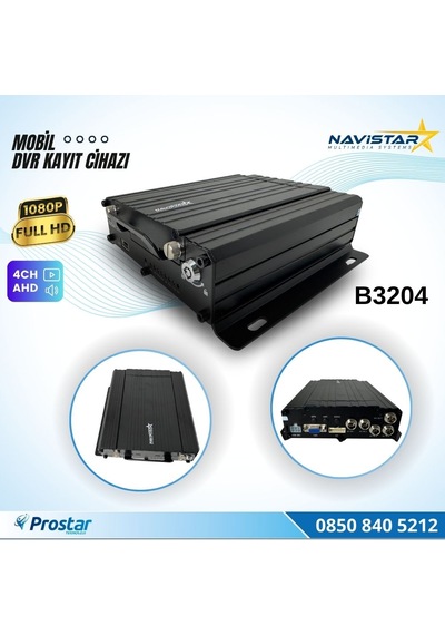 4 Kanal Ahd 1080p Harddisk Ve Sd Kart Destekli Profesyonel Mobil Dvr Kayıt Cihazı