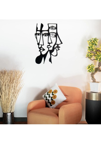 Picasso Yüzler Metal Duvar Tablosu Modern Duvar Dekorasyonu