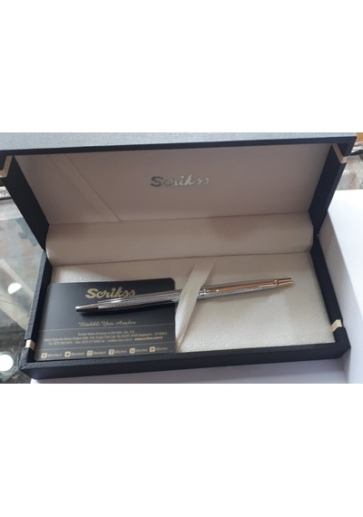 Tükenmez Kalem İce Gövde Scrikss 711 W Gold Krom Altın - Krom