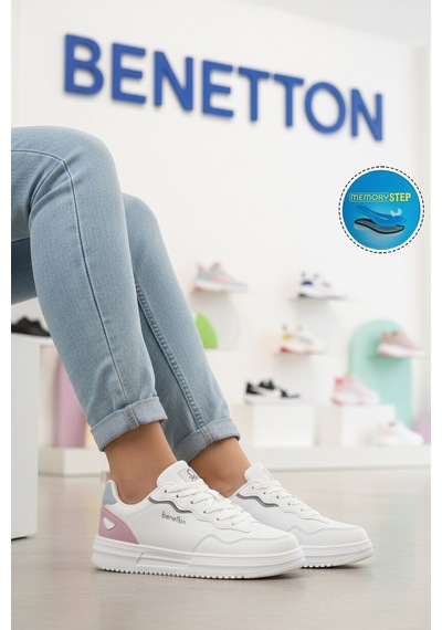 United Colors of Benetton Beyaz Memory Foam Kadın Spor Ayakkabı Bnı-11201 G