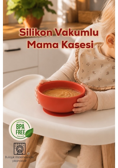 Porsima 34004-2 Silikon Vakumlu 300ml Mama Kasesi Kiremit