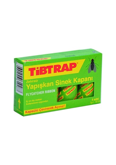 Tibtrap Zehirsiz Yapışkan Sinek Kapanı 4'lü