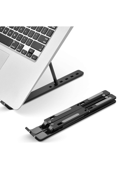 Skygo 7 Kademeli Ayarlı Katlanabilir Laptop Tablet Standı Siyah Çok Renkli