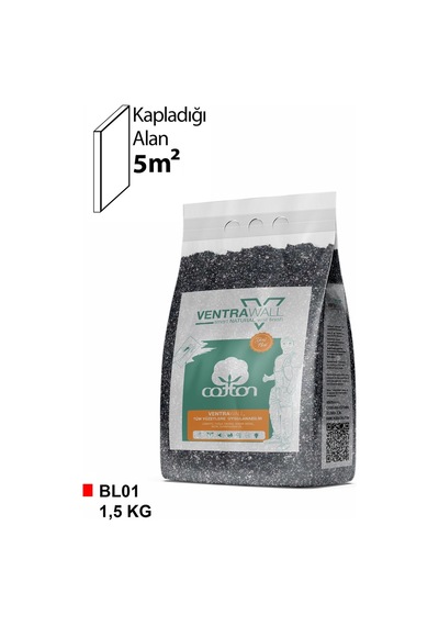 İpek Sıva Ventrawall Duvar Dizayn Siyah Bl01