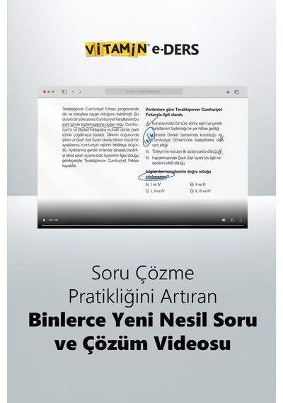 8. Sınıf LGS İnkılap Tarihi (e-Ders) | 2095 Soru, 2591 Dakika Video | Animasyonlu Haritalar