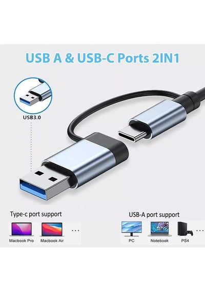Taplin Tk-128 8port Usb Type-c Çoklayıcı Hub Kart Okuyucu 1 ADET