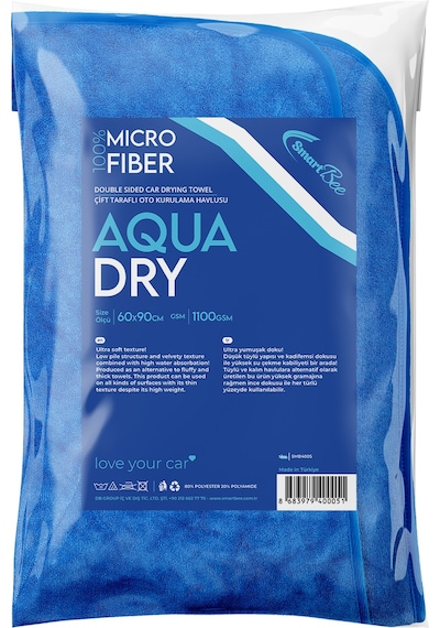 SmartBee Aquadry Oto Kurulama Havlusu 60x90cm 1100GSM