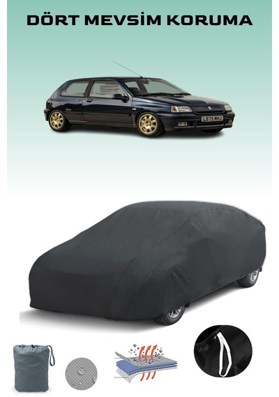 Siyah Renault Clio Williams 1993 - 1996 Araba Brandası, Oto Örtüsü, Araba Çadırı Siyah