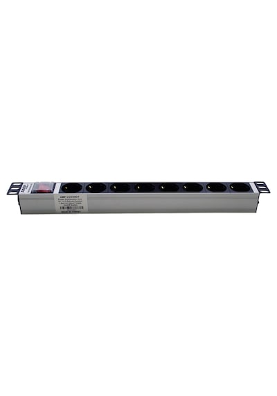 19" 1U 8'Li Schuko Anahtarlı Alüminyum Rack Kabin Grup Prizi ...