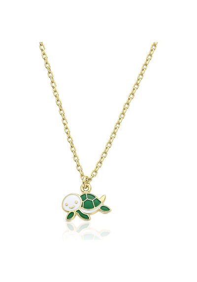 Turtle Çocuk Altın Kolye Sarı