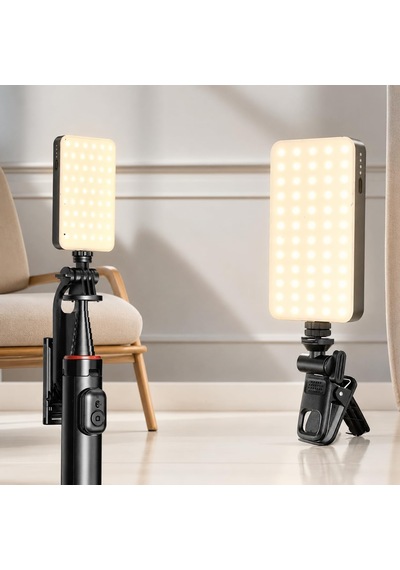 Mini Led Fill Light, Rgb Kamera Ve Telefon Video Işığı, 129 Led, 6w, 3000mah, 2800-9000k, Crı 95,%0-100 Parlaklık, Usb-c, 1/4 Vida, 360 Açı, Sos, Beyaz Sıcak Soğuk Işık Xk-fl01