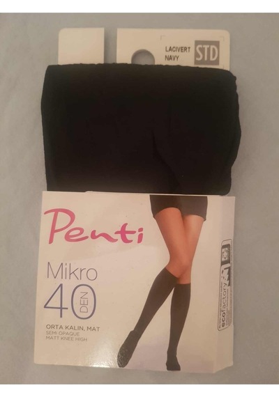 Penti Mikro 40 Den 3'lü Paket Orta Kalın Mat Pantolon Diz Altı Çorabı 001