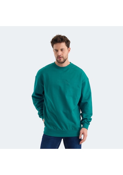 Slazenger VADIK Oversize Erkek  Petrol Sweatshirt