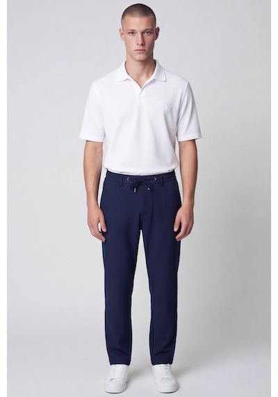 Sabri Özel Erkek Lacivert Normal Kesim Regular Fit Viskon Örme Yan Cep Lastikli Bel Klasik Paça Jogger Pantolon Sabri Özel Erkek Lacivert Normal Kesim Regular Fit Viskon Örme Yan Cep Lastikli Bel Klasik Paça Jogger Pantolon