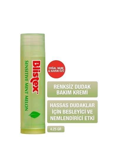 Sensitive Mint Melon - Doğal Nane Ve Kavun Özlü Besleyici Ve Nemlendirici Dudak Bakım Kremi