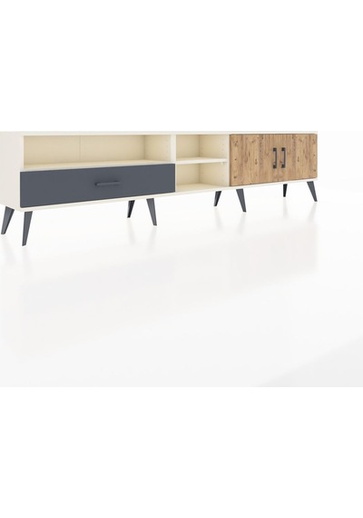 Arges Tv Ünitesi 3 Raflı Tek Çekmeceli 2 Kapaklı 220x30x51 Aytaşı-çam/antrasit Atlas Çam/antrasıt - Aytası Arges Tv Ünitesi 3 Raflı Tek Çekmeceli 2 Kapaklı 220x30x51 Aytaşı-çam/antrasit Atlas Çam/antrasıt - Aytası