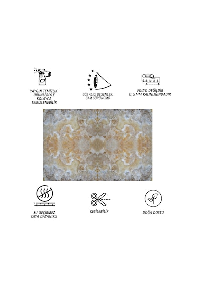 Tink Kendinden Yapışkanlı Cappuccino Desenli Pvc Panel 41x62 Cm