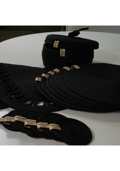Supla Zdh-152 Yuvarlak Zengin Set Runner Siyah