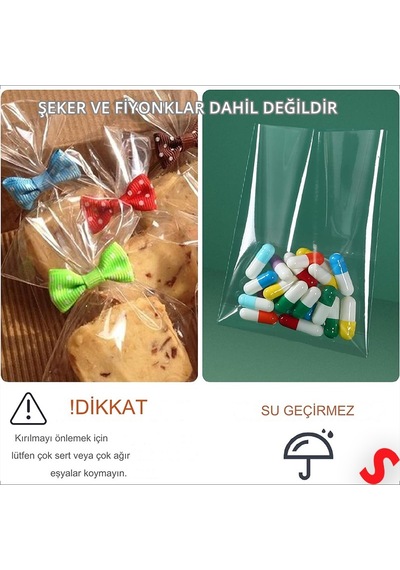 Kurabiye Ve Şeker Poşeti 20cm X 10cm - 25 Adet 1+