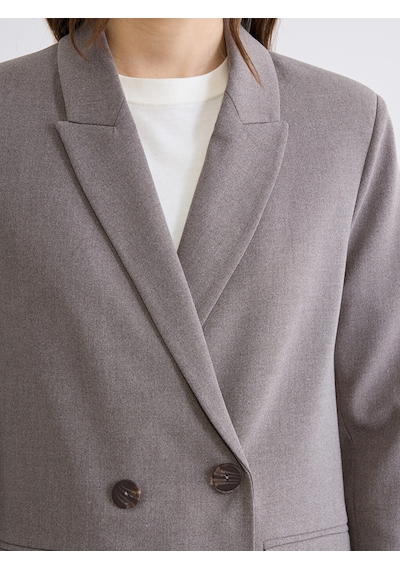 Lcwaıkıkı Classic Kahverengi Kruvaze Yaka Kadın Blazer Ceket