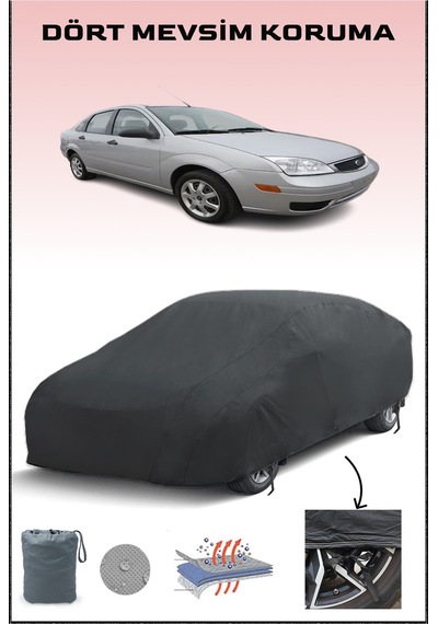 Siyah, Focus Sedan 2007 - 2010, Araba Brandası, Oto Örtüsü, Araba Çadırı Siyah