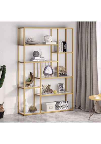 Zizuva Zizuva Modern Gold 7 Raflı Ev Ofis Büro Düzenliyici Aksesuar Ve K