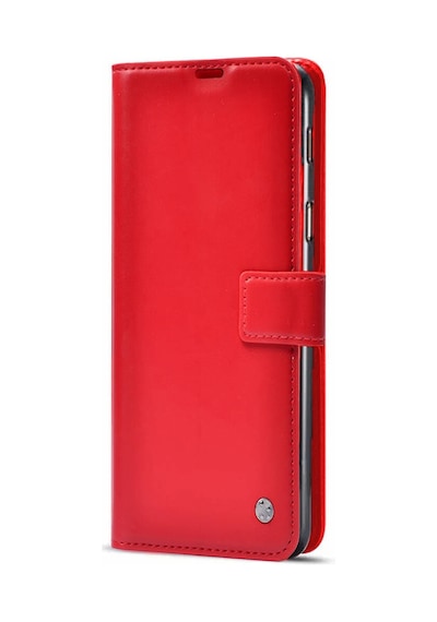 Forzacase Xiaomi Redmi Note 10 Pro Uyumlu Klasik Serisi Mıknatıs Kapaklı Standlı Cüzdan Kılıf Kırmızı