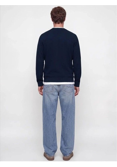 Jack & Jones Jprblualves Structure Crewneck Erkek Sweatshirt-34085 Lacivert