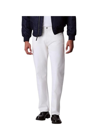 Calvin Klein Stndrd Strght Chalk, Asn Beyaz Erkek Kot Pantolon
