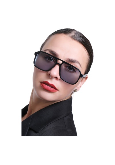 Görüşbaz Pilook Unisex Güneş Gözlüğü Uv400 Koruma Retro Model Gülen Gözler Serisi Siyah