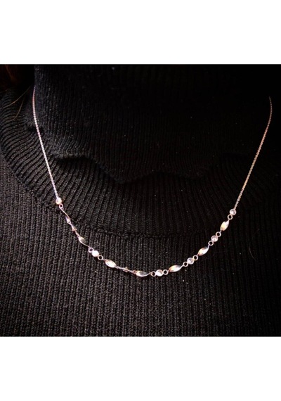 Oriental Kuyumculuk Jewellery Gümüş Uzun Kıvrık Kolye Gümüş