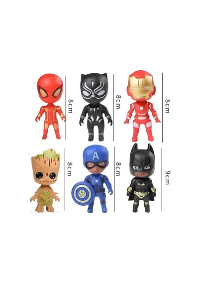 Tıfıl Toys Avangers Süper Kahramanlar Hareketli 8'li Figür Set