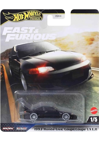 Hot Wheels Fast & Furious Premium 1993 Honda Civic Coupe Ex Ej1 Hnw46 Jbl90 Çok Renkli