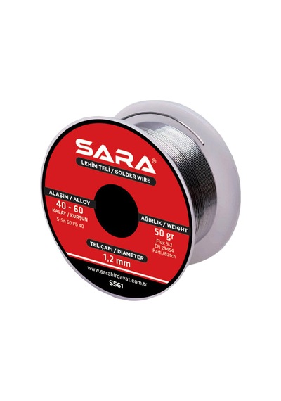 Sara S561 1,2 Mm / 50 G Lehim Teli Sn40 Pb60