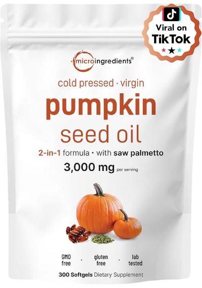 Micro Ingredients Pumpkin Seed Oil Cold Pressed 300 Yumuşak Kapsül Usa Menşeii Orijinal Dmmedicineden