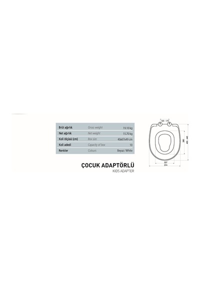 Nkp Üniversal Yavaş Kapanan Klozet Kapağı - Çocuk Adaptörlü Thermoplast Diğer