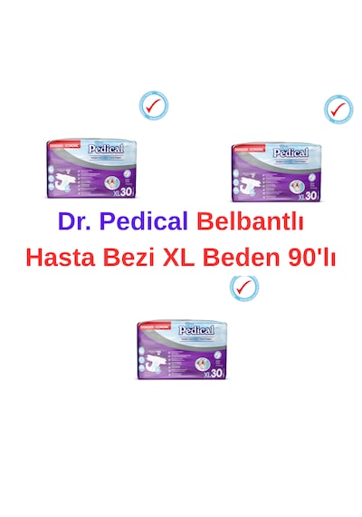 Dr. Pedical - Belbantlı Yaşlı Yetiişkin Hasta Bezi Xlarge Beden 90'lı XL