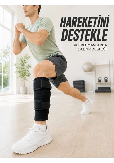Baldır Destekleyici Ayarlanabilir Çift Bantlı Siyah Alt Baldırlık Diğer