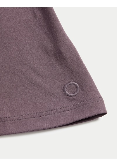 Marks & Spencer V Yaka Dolgulu Ve Vücuda Oturan Crop Atlet T51006383 Mor