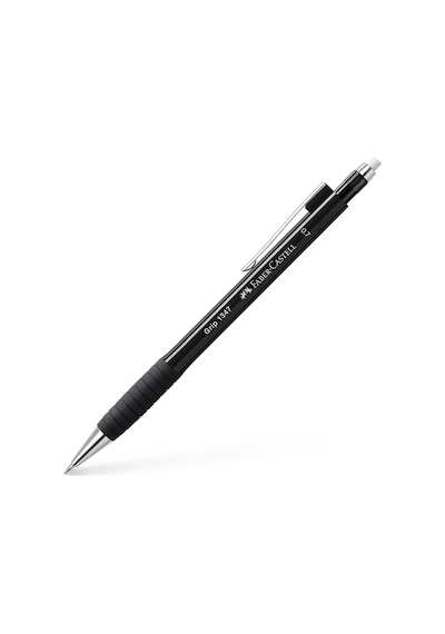 Faber-Castell Grip 1345/47 Versatil Kalem, 0.7 mm, Siyah, Ergonomik Tutuş, Yaylı Uç, Uzun Silgi, Modern Tasarım