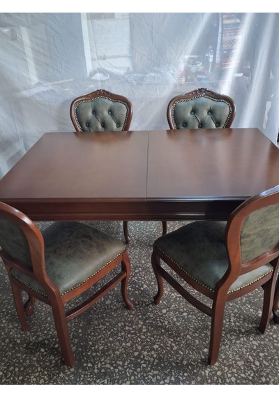 Masa Sandalye 90615 Klasik Model Kayın Aslan Ayak Oymalı Ceviz Orta Açılır Masa Kahverengi Masa Sandalye 90615 Klasik Model Kayın Aslan Ayak Oymalı Ceviz Orta Açılır Masa Kahverengi