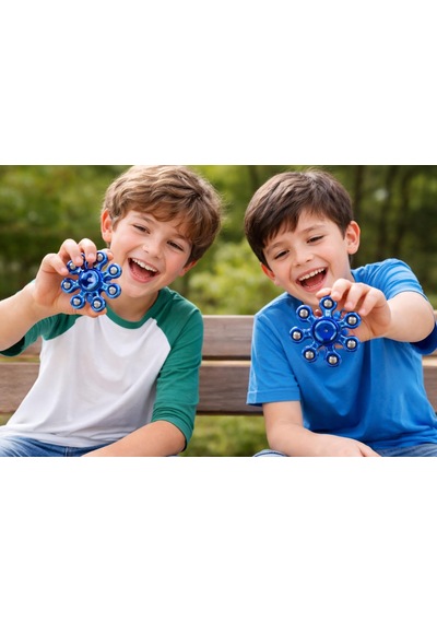 Metal Stres Çarkı Mavi Fidget Spinner Dikkat Artırıcı & Rahatlatıcı Oyuncak