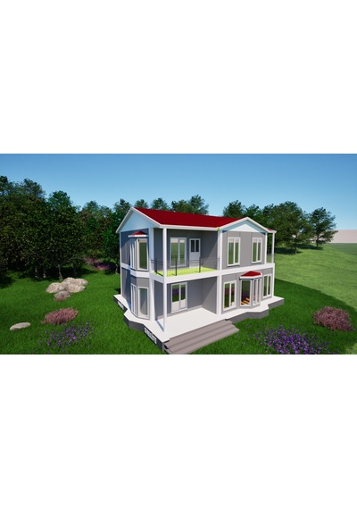 Ballife Prefabrik 155 M2 Standart Dubleks Prefabrik Konut