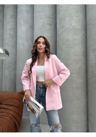 Pembe Blazer Ceket Pembe