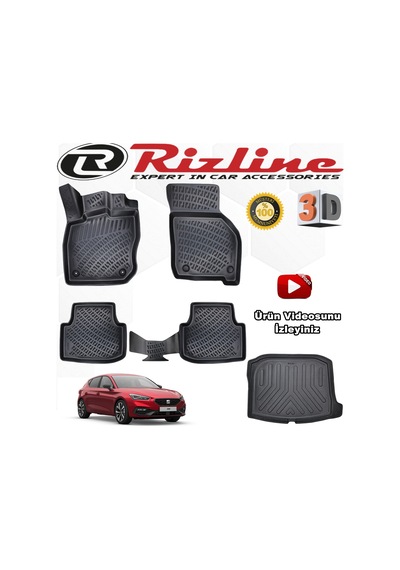 Seat Leon Otomatik 3D Paspas+Bagaj Havuzu Siyah 2021 Sonrası N11.14497