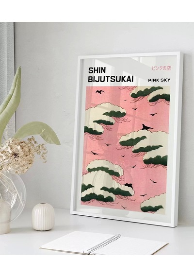 Çerçevesiz Poster Shin Bijutsukai Pembe Gökyüzü